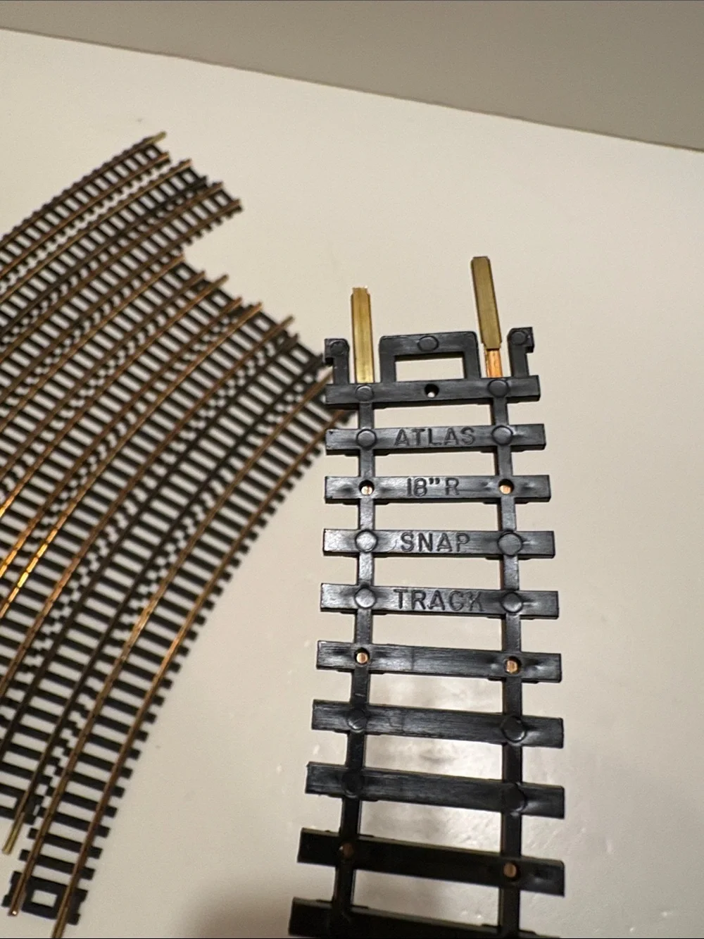 Tyco train track, HO scale.
